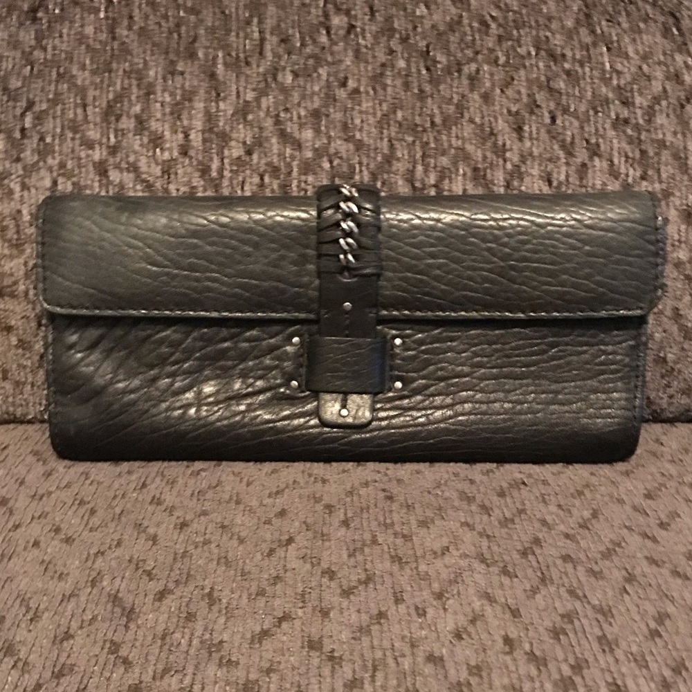 Vintage Calvin Klein Rockin’ Leather Black Clutch